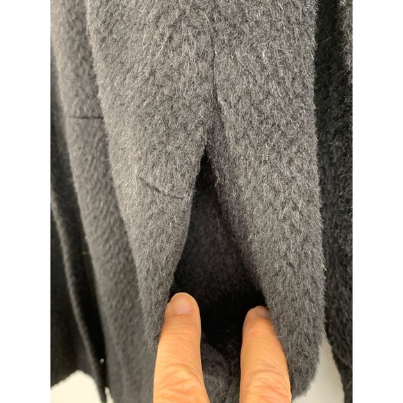 Diane Von Furstenberg Size 0 Alpaca Wool Blend Coat Funnel Neck Full Zip Fleece - Picture 11 of 11